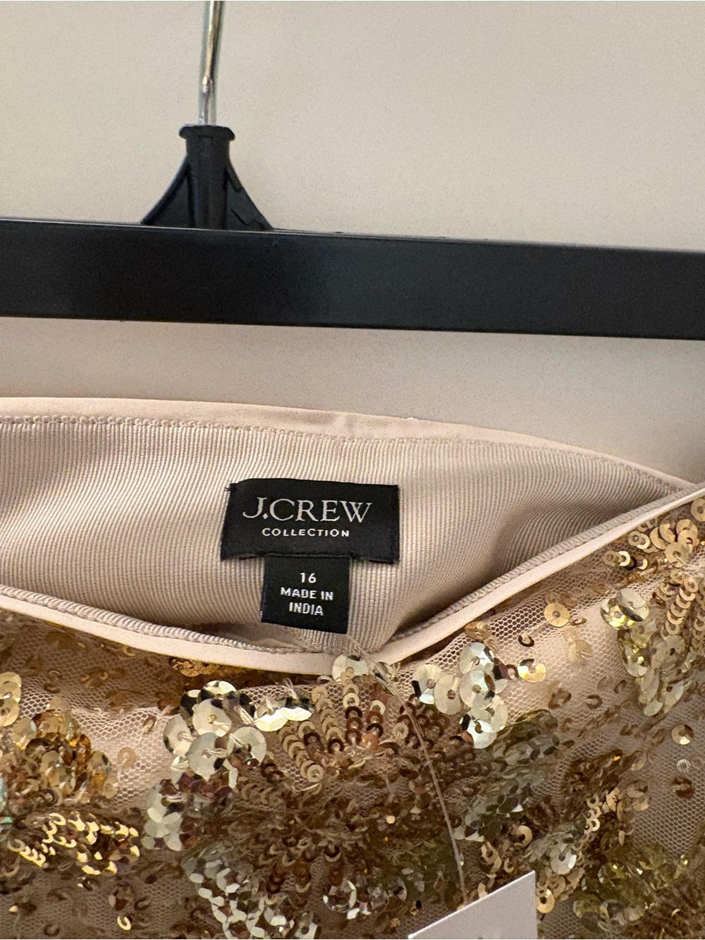 J. Crew Collection Sequin Embellished Slip Skirt. Size 16. New with tags. - Picture 5 of 6